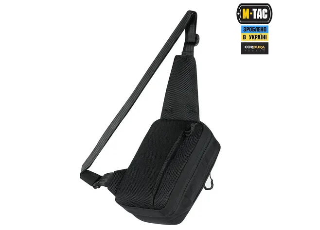 Сумка M-Tac Sling Pistol Bag Elite Hex з липучкою Black Фото 3